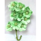 Satin Flowers with Pearls on Stem Mint